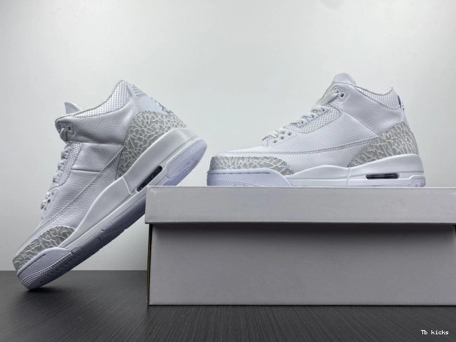 Reps TBK PS Retro 3 Jordan Air 'Triple 429487-111 White' 0805